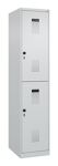 Garderobenschrank Evolo PLUS Bodengleiter 400mm lichtgrau/lichtgrau 2 Abt.C+P