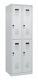 Garderobenschrank Evolo PLUS Bodengleiter 600mm lichtgrau/lichtgrau 4 Abt.C+P