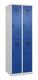 Garderobenschrank Evolo PLUS Bodengleiter 600mm lichtgrau/enzianblau 4 Abt.C+P