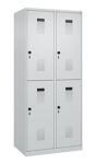 Garderobenschrank Evolo PLUS Bodengleiter 800mm lichtgrau/lichtgrau 4 Abt.C+P