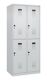 Garderobenschrank Evolo PLUS Bodengleiter 800mm lichtgrau/lichtgrau 4 Abt.C+P