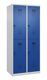 Garderobenschrank Evolo PLUS Bodengleiter 800mm lichtgrau/enzianblau 4 Abt.C+P
