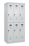 Garderobenschrank Evolo PLUS Bodengleiter 900mm lichtgrau/lichtgrau 6 Abt.C+P