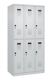 Garderobenschrank Evolo PLUS Bodengleiter 900mm lichtgrau/lichtgrau 6 Abt.C+P