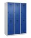 Garderobenschrank Evolo PLUS Bodengleiter 1200mm lichtgrau/enzianblau 6 Abt.C+P