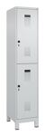 Garderobenschrank Evolo PLUS Füße 400mm lichtgrau/lichtgrau 2 Abt.C+P