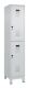 Garderobenschrank Evolo PLUS Füße 400mm lichtgrau/lichtgrau 2 Abt.C+P