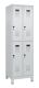 Garderobenschrank Evolo PLUS Füße 600mm lichtgrau/lichtgrau 4 Abt.C+P