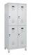 Garderobenschrank Evolo PLUS Füße 800mm lichtgrau/lichtgrau 4 Abt.C+P