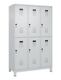 Garderobenschrank Evolo PLUS Füße 1200mm lichtgrau/lichtgrau 6 Abt.C+P