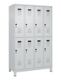 Garderobenschrank Evolo PLUS Füße 1200mm lichtgrau/lichtgrau 8 Abt.C+P