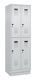 Garderobenschrank Evolo PLUS Sockel 600mm lichtgrau/lichtgrau 4 Abt.C+P
