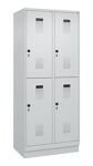 Garderobenschrank Evolo PLUS Sockel 800mm lichtgrau/lichtgrau 4 Abt.C+P
