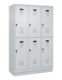 Garderobenschrank Evolo PLUS Sockel 1200mm lichtgrau/lichtgrau 6 Abt.C+P