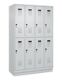 Garderobenschrank Evolo PLUS Sockel 1200mm lichtgrau/lichtgrau 8 Abt.C+P