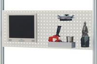 Lochplatte EE H450xB750mm lichtgrau,RAL7035 RAU