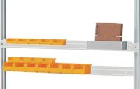 Halteschiene f.Systemstütze B.2000mm lichtgrau,RAL7035 RAU