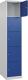 Fächerschrank H1850xB400xT500mm Bodengleiter Anz.Fächer1x5 lichtgrau/enzianblau