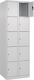 Fächerschrank H1850xB600xT500mm Bodengleiter Anz.Fächer2x5 lichtgrau/lichtgrau