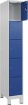 Fächerschrank Evolo PLUS 300mm Füße Anz.Fächer1x5 lichtgrau/enzianblau