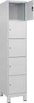 Fächerschrank Evolo PLUS 400mm Füße Anz.Fächer1x5 lichtgrau/lichtgrau