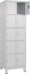 Fächerschrank Evolo PLUS 600mm Füße Anz.Fächer2x5 lichtgrau/lichtgrau