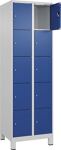 Fächerschrank Evolo PLUS 600mm Füße Anz.Fächer2x5 lichtgrau/enzianblau