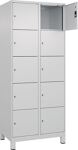 Fächerschrank Evolo PLUS 800mm Füße Anz.Fächer2x5 lichtgrau/lichtgrau