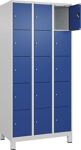 Fächerschrank Evolo PLUS 900mm Füße Anz.Fächer3x5 lichtgrau/enzianblau