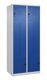 Garderobenschrank Classic PLUS Bodengleiter 800mm lichtgrau/enzianblau 4 Abt.C+P