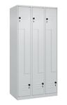 Garderobenschrank Classic PLUS Bodengleiter 900mm lichtgrau/lichtgrau 6 Abt.C+P
