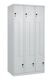 Garderobenschrank Classic PLUS Bodengleiter 900mm lichtgrau/lichtgrau 6 Abt.C+P