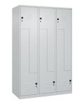 Garderobenschrank Classic PLUS Bodengleiter 1200mm lichtgrau/lichtgrau 6 Abt.C+P