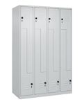 Garderobenschrank Classic PLUS Bodengleiter 1200mm lichtgrau/lichtgrau 8 Abt.C+P