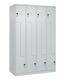 Garderobenschrank Classic PLUS Bodengleiter 1200mm lichtgrau/lichtgrau 8 Abt.C+P