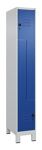 Garderobenschrank Classic PLUS Füße 300mm lichtgrau/enzianblau 2 Abt.C+P