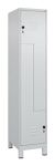 Garderobenschrank Classic PLUS Füße 400mm lichtgrau/lichtgrau 2 Abt.C+P