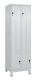 Garderobenschrank Classic PLUS Füße 600mm lichtgrau/lichtgrau 4 Abt.C+P