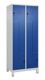 Garderobenschrank Classic PLUS Füße 800mm lichtgrau/enzianblau 4 Abt.C+P