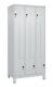 Garderobenschrank Classic PLUS Füße 900mm lichtgrau/lichtgrau 6 Abt.C+P