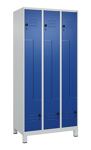 Garderobenschrank Classic PLUS Füße 900mm lichtgrau/enzianblau 6 Abt.C+P