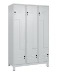 Garderobenschrank Classic PLUS Füße 1200mm lichtgrau/lichtgrau 6 Abt.C+P