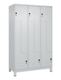 Garderobenschrank Classic PLUS Füße 1200mm lichtgrau/lichtgrau 6 Abt.C+P