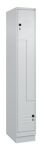 Garderobenschrank Classic PLUS Sockel 300mm lichtgrau/lichtgrau 2 Abt.C+P