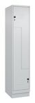 Garderobenschrank Classic PLUS Sockel 400mm lichtgrau/lichtgrau 2 Abt.C+P