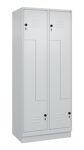 Garderobenschrank Classic PLUS Sockel 800mm lichtgrau/lichtgrau 4 Abt.C+P