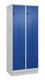 Garderobenschrank Classic PLUS Sockel 800mm lichtgrau/enzianblau 4 Abt.C+P