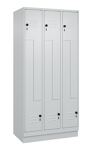 Garderobenschrank Classic PLUS Sockel 900mm lichtgrau/lichtgrau 6 Abt.C+P