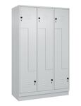 Garderobenschrank Classic PLUS Sockel 1200mm lichtgrau/lichtgrau 6 Abt.C+P