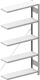 Steckregal H2000xB1000xT600mm Anbauregal 5 Stahlböden Trgf.150kg verz.META